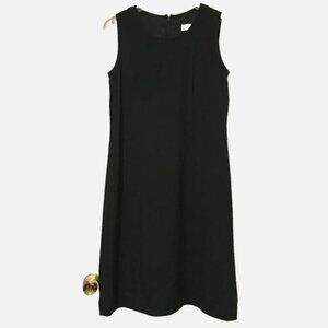 Tamotsu Black Shift Lined Midi Dress Sleeveless A-line Womens Medium